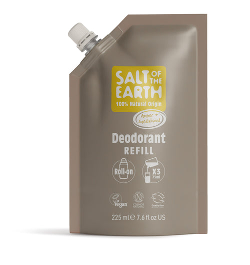 Amber & Sandalwood Roll-On Refill Pouch 225ML