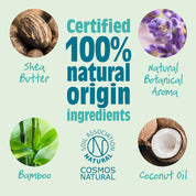 Salt of the Earth deodorants made with 100% natural ingredients including shea butter, bamboo, coconut oil, and natural botanical aroma.